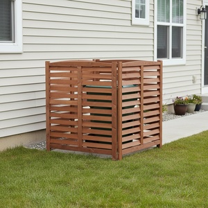 Clôture extérieure à 3 panneaux pour climatiseur, écran <span class=keywords><strong>en</strong></span> <span class=keywords><strong>bois</strong></span> <span class=keywords><strong>extérieur</strong></span> à 3 sections, clôture d'intimité <span class=keywords><strong>en</strong></span> <span class=keywords><strong>bois</strong></span> pour l'<span class=keywords><strong>extérieur</strong></span>, 32 po L x 38 po H - Product Image 1