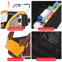 Livraison gratuite offre multifonctionnelle extérieure familiale poussette double pour bébé avec remorque de vélo pliable pour enfants spéciale pour les enfants