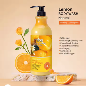 Gel de Ducha y Baño con Fragancia a Limón de Larga Duración OEM ODM, Refrescante, Herbal, Aclarante, Limpiador Corporal Transparente con Aroma a Limón - Product Image 2