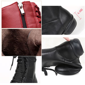 Jazz danse bottes femmes salle de bal dames Latin chaud bottes carré moderne fête chaussures talon moyen 4cm automne hiver danse baskets - Product Image 6
