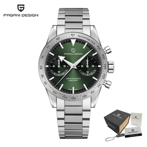 Montres à quartz PAGANI DESIGN PD 1766, 40 mm, acier inoxydable, étanches, pour homme, verre saphir VK64 AR, montre-bracelet homme - Product Image 2