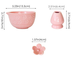 Japanese 8-Piece Matcha <b>Tea</b> <b>Set</b> Cherry Color <b>Tea</b> Kit Cherry Blossom Bowl Bamboo Whisk Wood Scoops Gift Box <b>Tea</b> Ceremony - Product Image 6