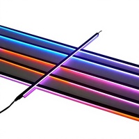Lampu Strip Interior Mobil 5V Super Tipis Grosir, Pencahayaan Ambient, Dapat Dikontrol via Aplikasi Smartphone, Lampu Strip RGB Warna-warni