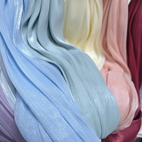 Tissu en satin organza scintillant, tissu en soie brillant froissé, tissu ondulé à paillettes, crêpe et organza à fleurs de glace