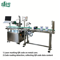 Machine de marquage laser CO2 multi-spécifications pour la codification supérieure et inférieure des boîtes de lait en poudre, avec inspection visuelle et séparation automatique, conforme à la norme GS1