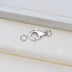 อุปกรณ์ทำเครื่องประดับเงินแท้ S925 ตัวล็อคแบบกุ้งมังกร สำหรับสร้อยข้อมือและสร้อยคอ พร้อมสายร้อยแบบหยดน้ำ สปริง ทำมือ ขายส่ง 1488 - Product Image 4