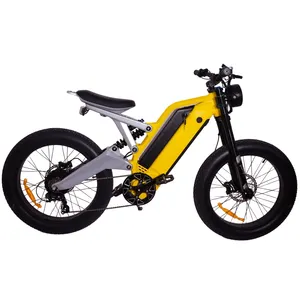 KUAKE design exclusivo 24 polegadas 52v1000w 35ah bicicleta elétrica de bateria dupla 4 pistão hidráulico e-bike praia cruiser bicicleta elétrica