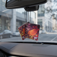 Désodorisant de voiture suspendu en papier naturel imprimé oiseaux et baies, idéal pour la décoration intérieure et la présentation en magasin (vente en gros)