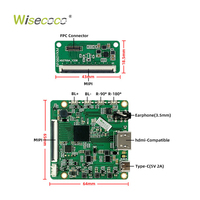 Layar OLED Fleksibel Wisecoco 6 Inci Antarmuka Mipi Resolusi 2880X1440 Kecerahan 600 Kontras Tinggi Modul Layar Fleksibel