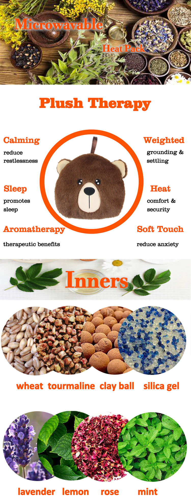 new design animal shaped clay beads reusable heat pad microwave hand warmers heat packs for period pain