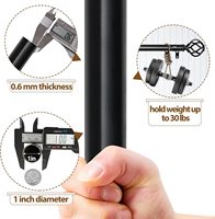 Support OEM/ODM – Tringles à rideaux de 1,25 pouce pour tringles traversantes, en fer noir et en métal blanc