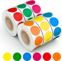 Imprimante d'étiquettes thermiques directes circulaires pour codage couleur, étiquettes rectangulaires autocollantes pour adresses, expédition et codes-barres