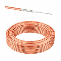 Câble coaxial RF haute température RG178 M17/93 MIL-C-17 50 Ohm PTFE 200C 1,8 mm Micro-câble coaxial