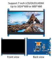 Carte de pilote de processeur Realtek RTD2660H de haute qualité personnalisée avec écran LCD de 7 pouces 1024 x 600 800 x 480 pour kit Raspberry Pi