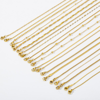 Chaîne de collier en acier inoxydable 316L imperméable à l'eau, chaîne de serpent dorée, chaîne cubaine Figaro, chaîne à maillons géométriques, vente chaude, dernière mode