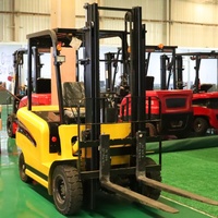 Chariot élévateur électrique à charge lourde de 4 tonnes RTS avec 4 roues motrices et direction assistée pour la manutention de matériaux sur chantier, travail efficace