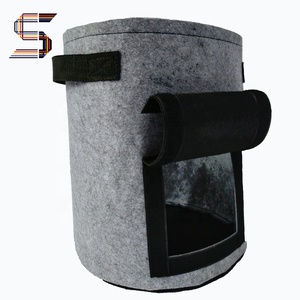 Spécialement conçu accès fenêtre à lamelles feutre tissu 10 gallons <span class=keywords><strong>de</strong></span> <span class=keywords><strong>culture</strong></span> <span class=keywords><strong>de</strong></span> pommes <span class=keywords><strong>de</strong></span> <span class=keywords><strong>terre</strong></span> pot sacs - Product Image 1