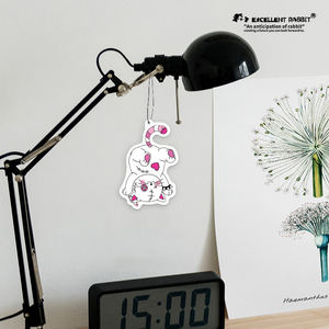 Excellent Désodorisant pour <span class=keywords><strong>Voiture</strong></span> et Armoire en Forme de Lapin Patchwork - Parfum Naturel de Plantes, Carte Parfumée Mignonne à Suspendre - Product Image 3