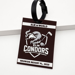 Étiquette à <span class=keywords><strong>bagages</strong></span> <span class=keywords><strong>en</strong></span> PVC imperméable avec rabat de confidentialité - Étiquette d'identification de bagage personnalisée <span class=keywords><strong>pour</strong></span> les voyageurs d'affaires et l'enregistrement à l'aéroport - Product Image 1