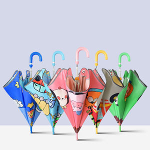 Parapluie droit pour enfants personnalisé avec impression numérique de dessins animés, taille 19 pouces, parapluie manuel pour enfants - Product Image 1