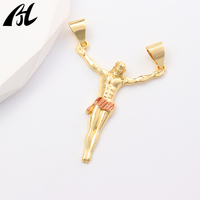 Pendentif Corps de Jésus-Christ Saint Benoît en Or 18 carats Original pour la Fabrication de Bijoux Religieux Catholiques Chrétiens DIY - Vente en Gros