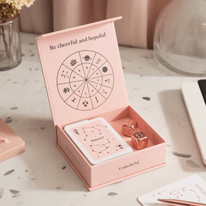 Boîte à dés de jeu de société personnalisée et porte-cartes avec fermeture magnétique, boîte d'emballage en carton rigide de forme personnalisée - Product Image 5
