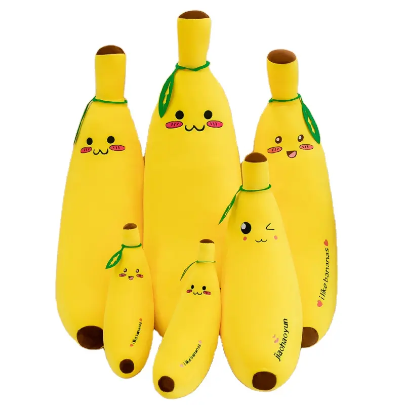 Factory price creative Egg plush toy soft Cute Baby education Banana Funny Plush Toys for kids