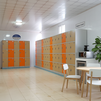 Système de casier intelligent à double serrure personnalisé en usine, résistant aux intempéries et antirouille, assemblé pour bureau