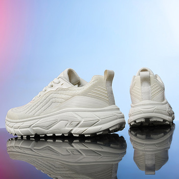 Casual Sport Sneakers Flexible Knitted Upper Breathable Mesh Chunky Heel Height-Increasing Lightweight Travel Spring Autumn