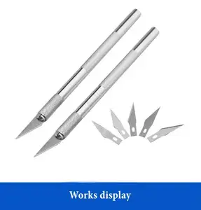 <strong>Small</strong> Handicraft <strong>Utility</strong> Knife Kit Stainless Steel <strong>Blades</strong> for Mobile Phone Film &amp; Paper Cut Customizable OEM Support - Product Image 1
