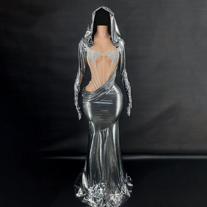 grey with silver crystals