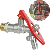 TMOK RTS économie d'eau 1/2 "pouces verrouillable robinet d'eau de jardin en laiton robinet Bibcock avec cadenas