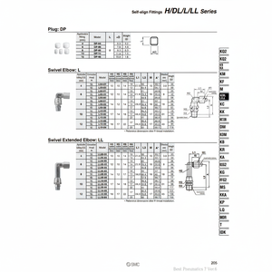 Raccords auto-allumés pneumatiques SMC L12-03 pièces pneumatiques - Product Image 1