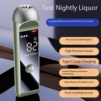 Testeur d'alcool numérique en gros d'usine, rechargeable par USB, avec écran LED, détecteur d'alcoolémie 0,000~0,199 % BAC, testeur d'haleine alcoolisée
