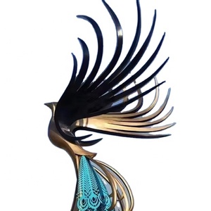 현대적인 야외 금속 추상 조각 대형 스테인리스 정원 장식품 광장 상점 쇼핑몰용 높은 예술적 가치 - Product Image 6