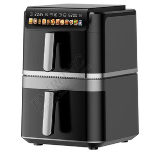 Turbo lên và xuống 2 sưởi ấm 4.5L + 6.5L đôi Stack Nồi chiên không khí 3 Ống sưởi ấm 100% hiệu quả hơn so với nồi chiên không khí thông thường - Product Image 3