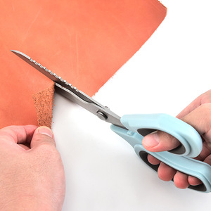 Ciseaux de tailleur en acier inoxydable bleu gris en forme de V pour la couture à domicile et l'artisanat - Product Image 4