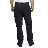 Pantalons de travail en coton personnalisés pour hommes, vente en gros, pantalon cargo de poids moyen, respirant, confortable, jean bleu western cowboy