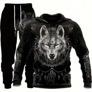 Sudadera con Capucha y Estampado 3D de Lobo para Hombre, Nueva Colección Otoño Invierno - Product Image 5