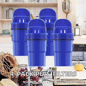 4 paquets de filtres à eau pour pichet, certifiés NSF, charbon actif et résine, réduisent 100 contaminants, CRF950Z PPF951K PPF900Z - Product Image 2