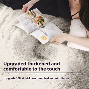 Ý sang trọng cao cấp thảm phòng khách hiện đại sofa sàn Mat Retro Đen trắng không thấm nước rửa Bàn cà phê thảm - Product Image 4