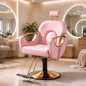 Sillón de Barbería Reclinable Rosa, en Oferta, para Salón de Belleza, Ajustable, Dorado, con Masaje, Moderno, de Fábrica - Product Image 6