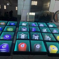 Boîte à Lumière LED Néon Abyss Miroir Personnalisable IP65 pour Bar Billard Salle E-Sports Salle Carrelage de Sol Fond Lumineux Décoration