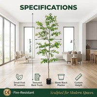 Olivier artificiel noir en pot, Ficus californien réaliste, résistant aux intempéries, ignifuge, personnalisable OEM, décoration intérieure et extérieure