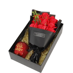 Boîte-cadeau <span class=keywords><strong>de</strong></span> sortie d'usine avec 9 bouquets <span class=keywords><strong>de</strong></span> savon gras <span class=keywords><strong>rose</strong></span> Thanksgiving créatif et boule <span class=keywords><strong>de</strong></span> Noël et ornements d'arbre - Product Image 6