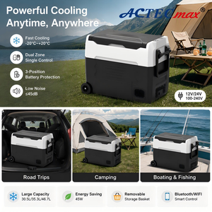Mini <span class=keywords><strong>Nevera</strong></span> Portátil AC.684.144 30.5L 46.7L R134a, Refrigerador de Doble Temperatura para Auto, Congelador para Camping, Camioneta, RV, Pescado - Product Image 1