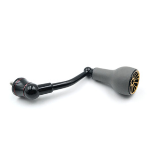 Empuñaduras de Pesca de 63 mm de Fibra de Carbono y 27 mm de TPE en Gris Dorado para Conversión de Carrete de Spinning Shimano Vanford - Product Image 1