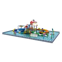 การออกแบบสไลด์น้ำ Aqua Park สระว่ายน้ำอุปกรณ์สาดน้ำลอยน้ำสนามเด็กเล่น