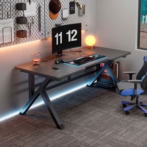 Escritorio <span class=keywords><strong>Gamer</strong></span> para Casa, Mesa de Juego para <span class=keywords><strong>PC</strong></span> con Luz LED RGB, Mesa de Computación para Gaming - Product Image 2