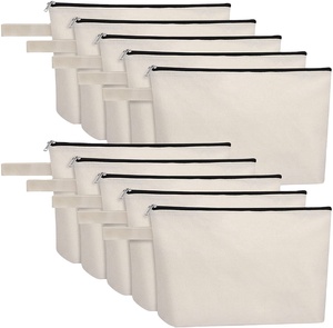 2033 Cheap Custom Black Cotton Canvas <b>Makeup</b> Toilet <b>Bag</b> - Product Image 1